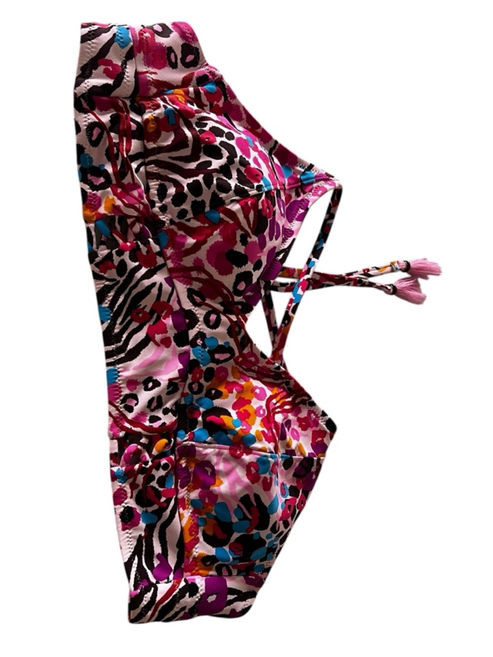 Jessica Simpson Colorful Animal Print Bikini Top size Medium